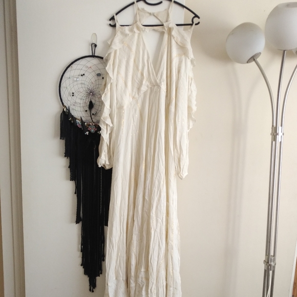 โSOLDโ Free People The Huxley Gold Summer Maxi - Picture 6 of 8